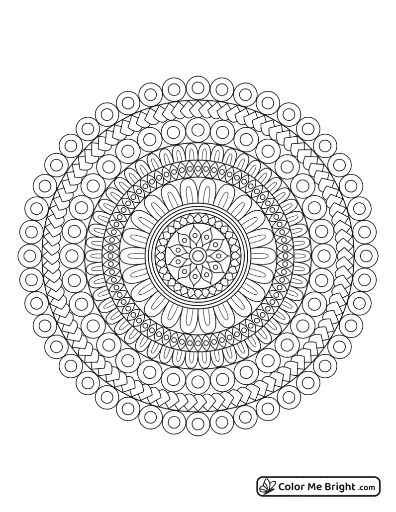 coloring page Intermediate mandala number 01