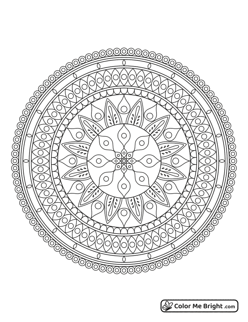 coloring page Intermediate mandala number 20