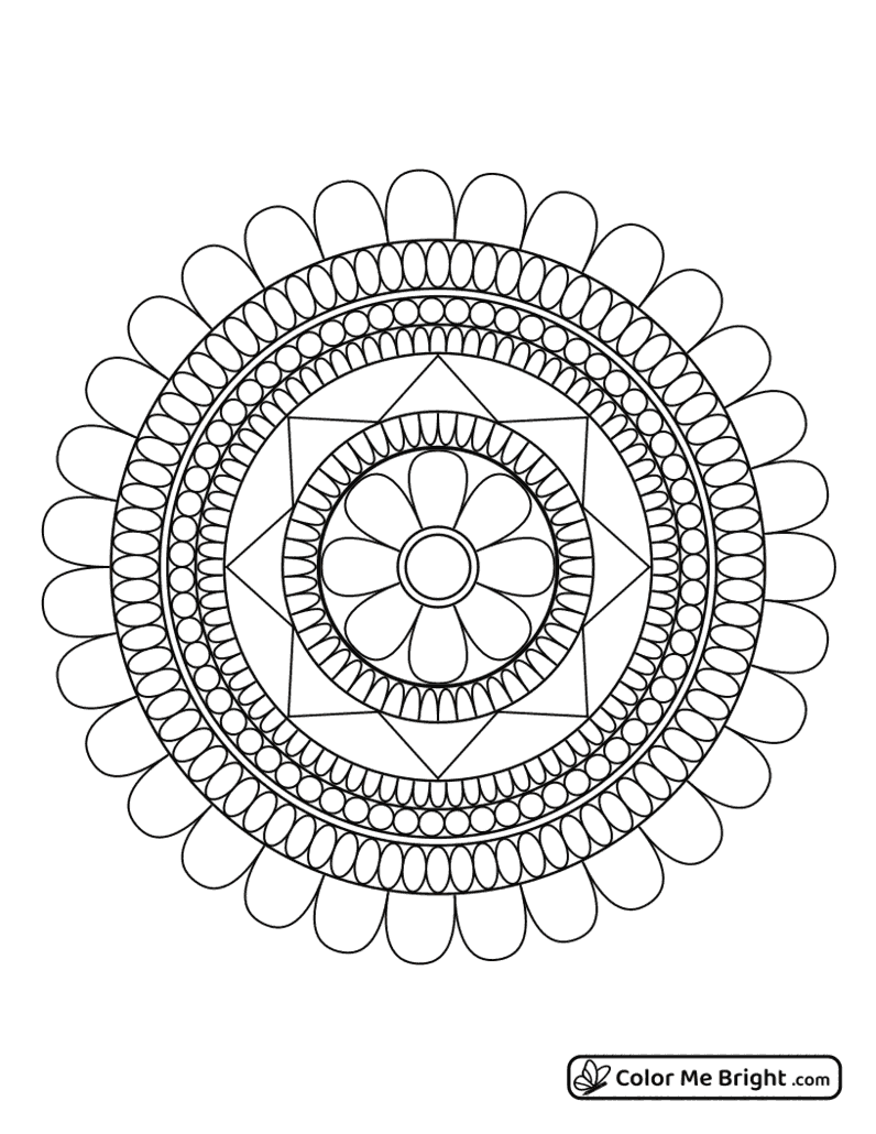 coloring page Easy mandala number 07