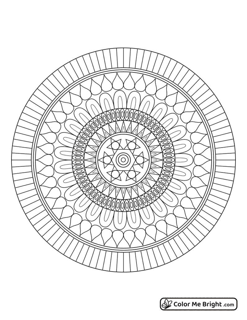 coloring page Intermediate mandala number 17