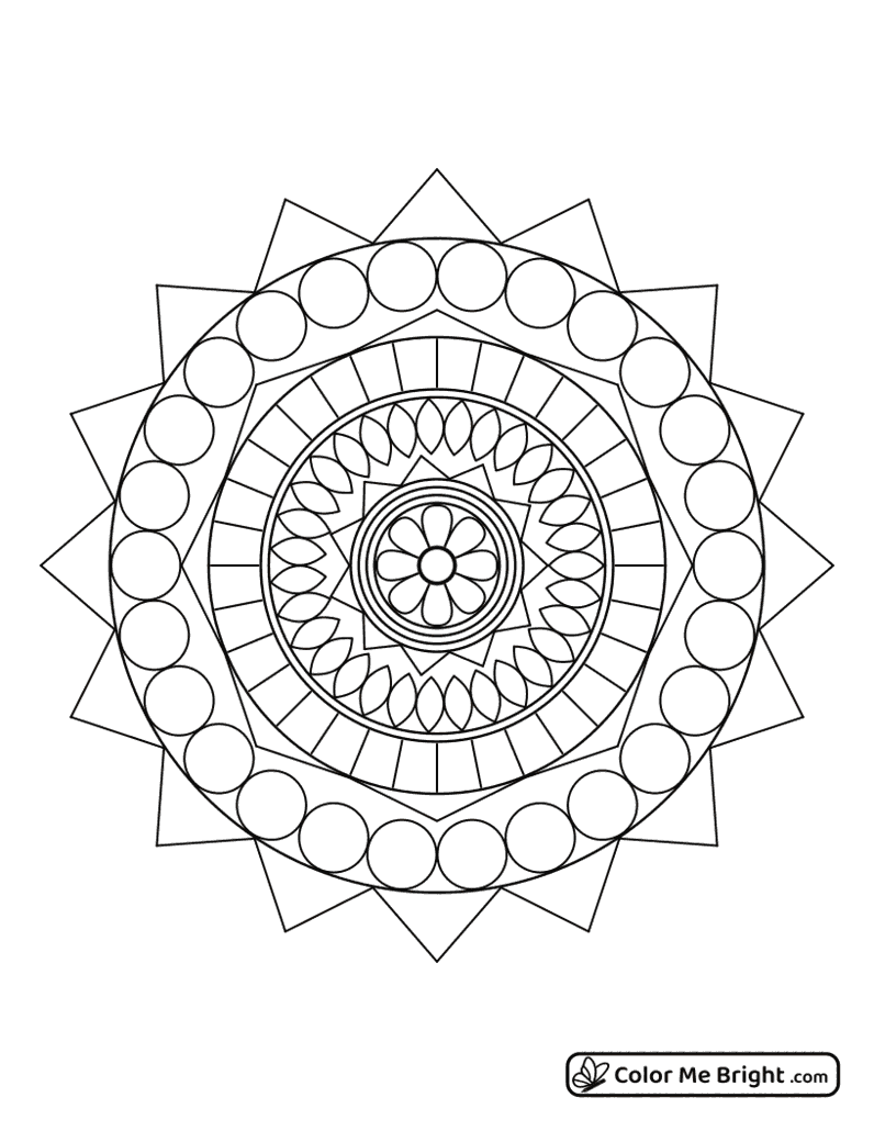 coloring page Easy mandala number 02