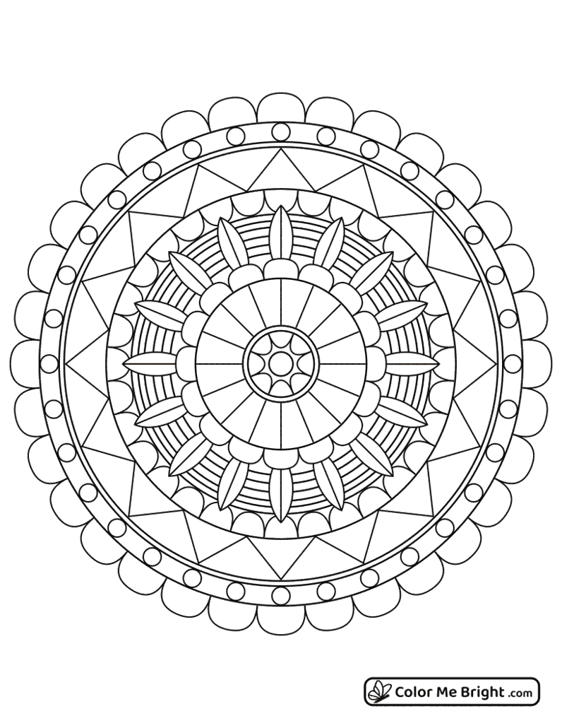 coloring page Easy mandala number 28