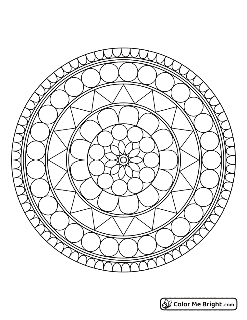 coloring page Easy mandala number 11