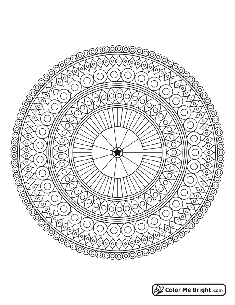 coloring page Intermediate mandala number 09