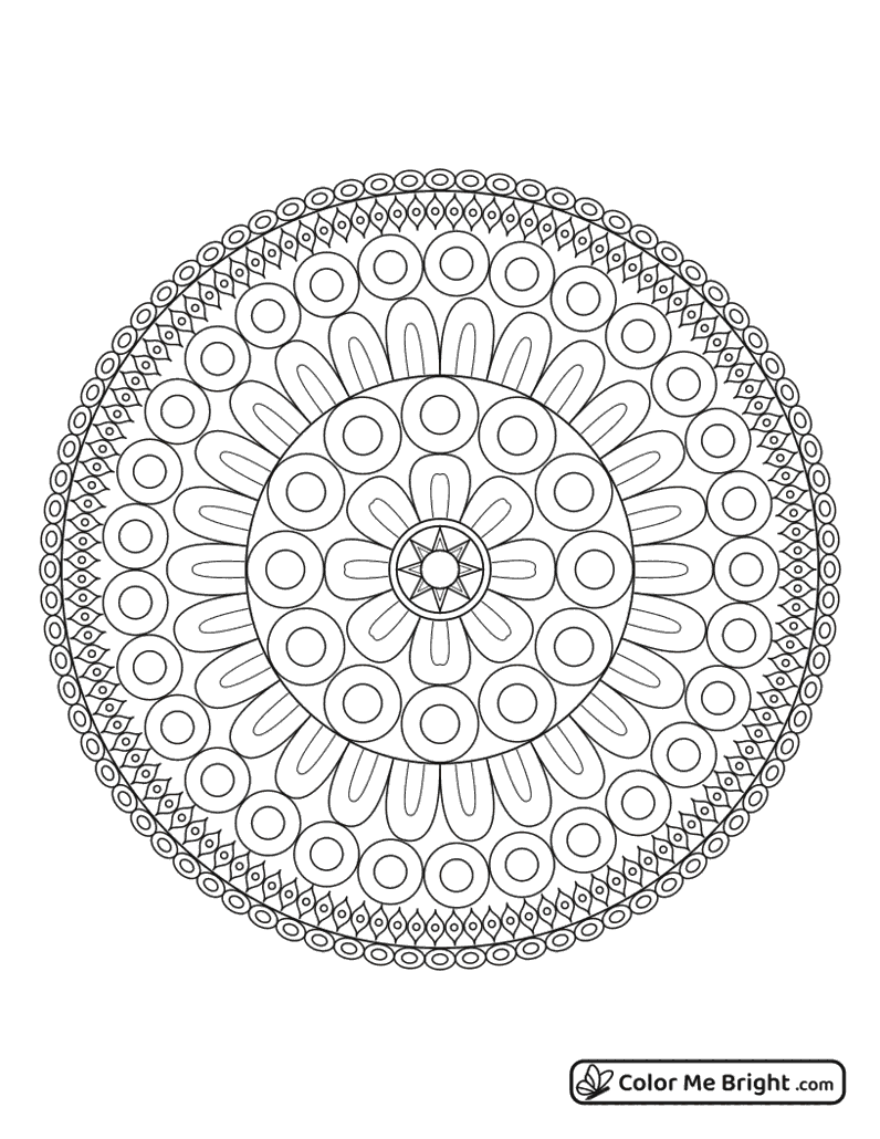 coloring page Intermediate mandala number 07