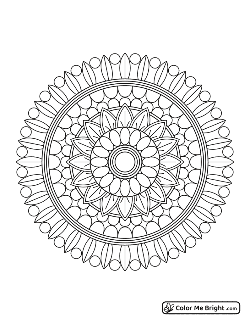 coloring page Easy mandala number 26