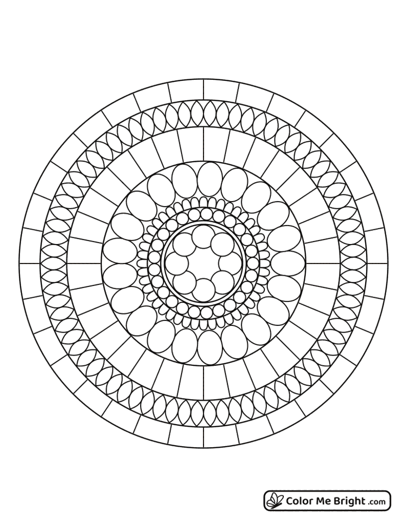 coloring page Easy mandala number 04