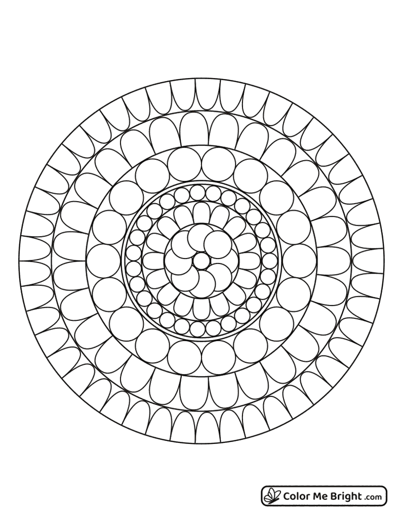 coloring page Easy mandala number 09