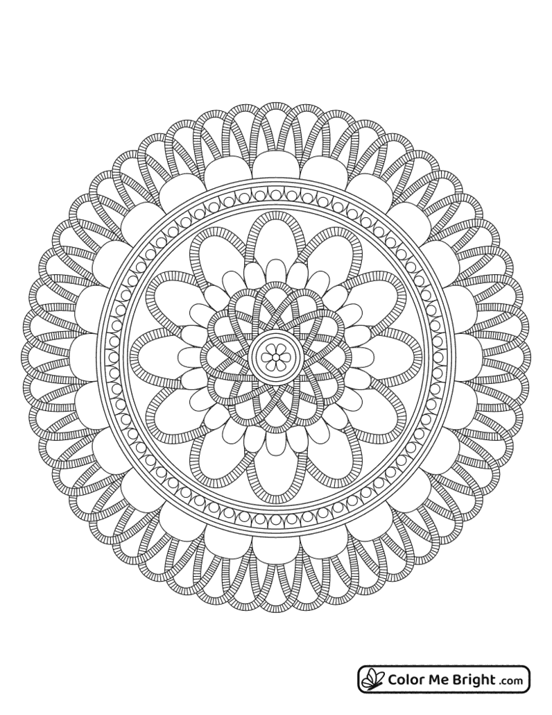 coloring page Advanced mandala number 07