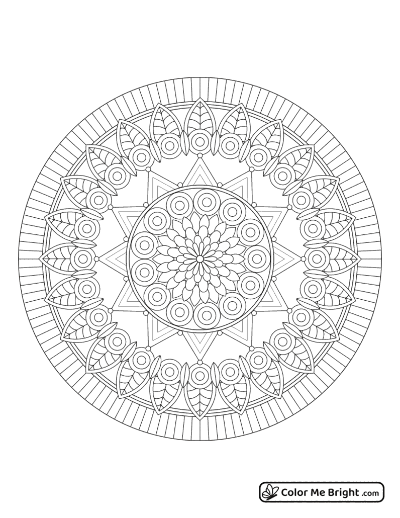 coloring page Advanced mandala number 04