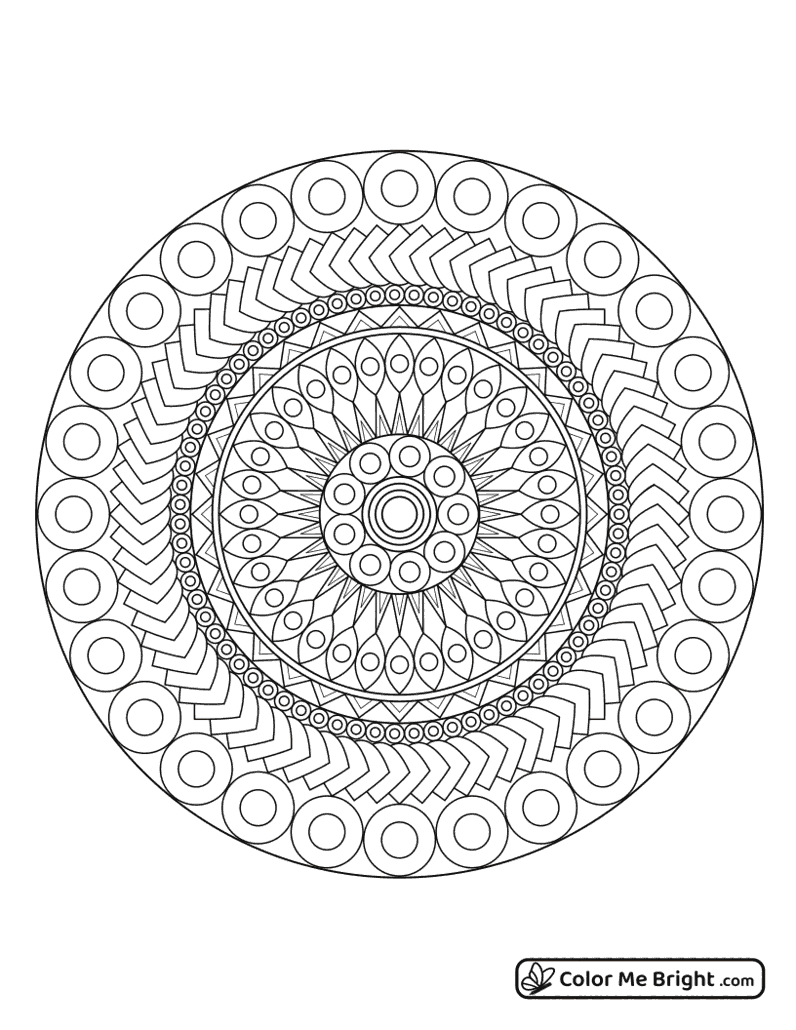 coloring page Intermediate mandala number 03