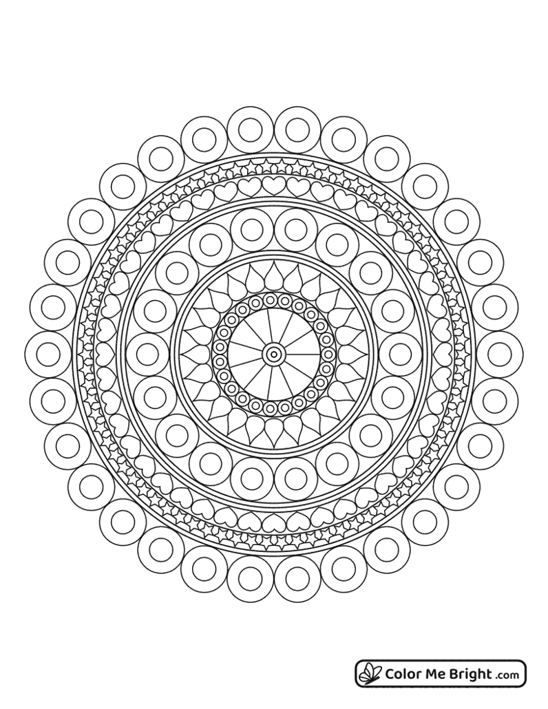 coloring page Intermediate mandala number 05