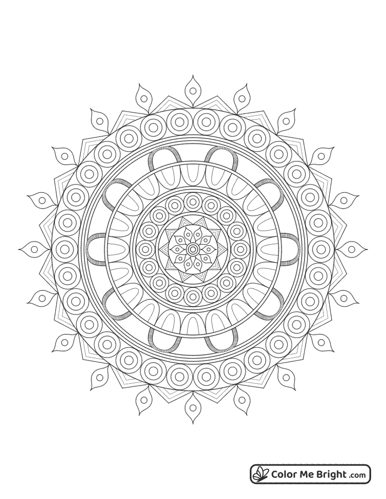 coloring page Advanced mandala number 08