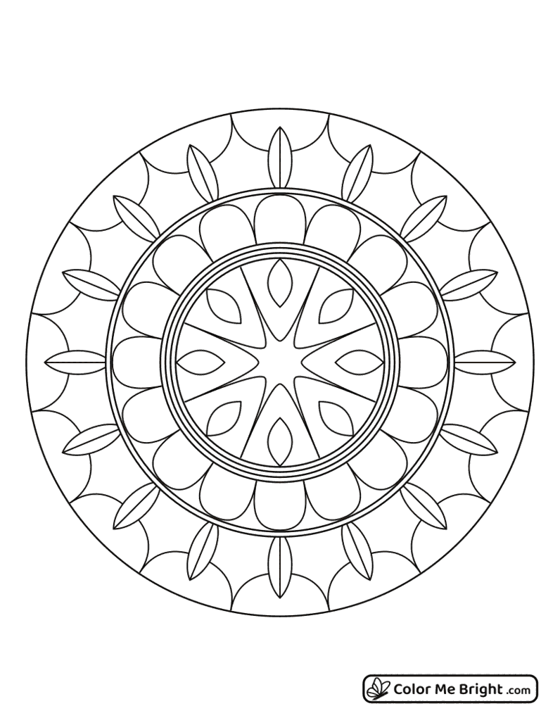 coloring page Easy mandala number 24