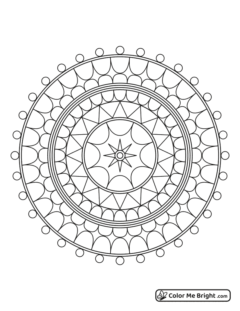 coloring page Easy mandala number 27