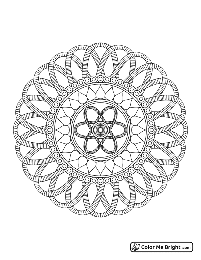 coloring page Intermediate mandala number 22