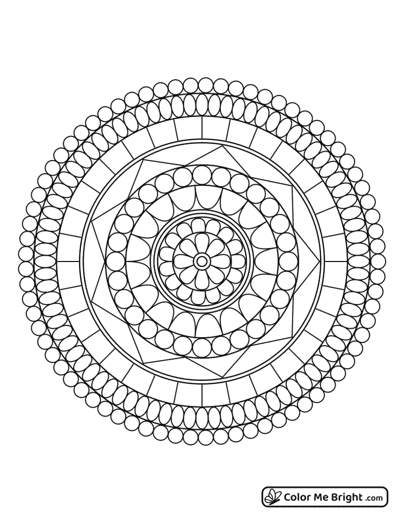 coloring page Easy mandala number 01