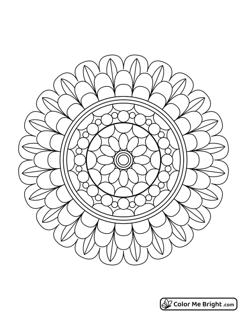 coloring page Easy mandala number 12