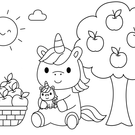 Unicorn under apple tree thumbnail