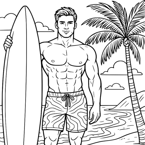 Surfer with a board thumbnail