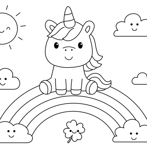 Unicorn on a rainbow thumbnail