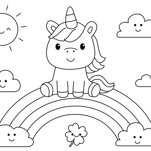 Unicorn on a rainbow thumbnail