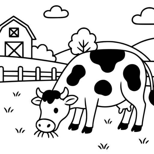 Grazing cow on a farm thumbnail