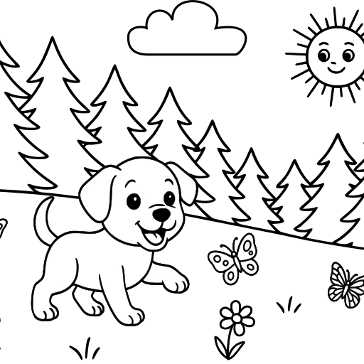Dog playing in a meadow thumbnail