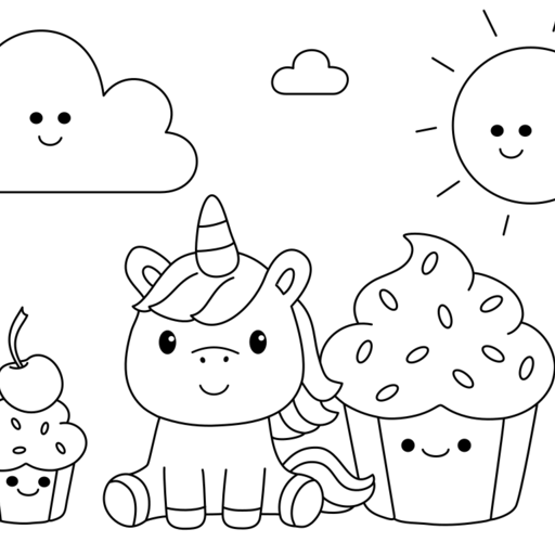 Unicorn with cupcakes thumbnail