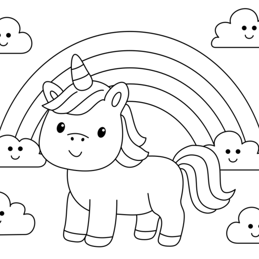 Unicorn under a rainbow thumbnail