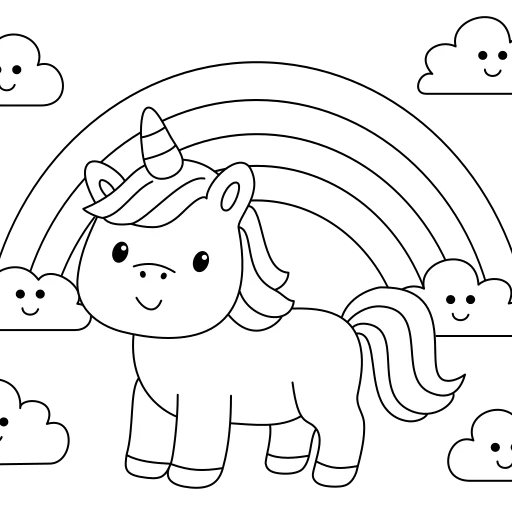 Unicorn under a rainbow thumbnail